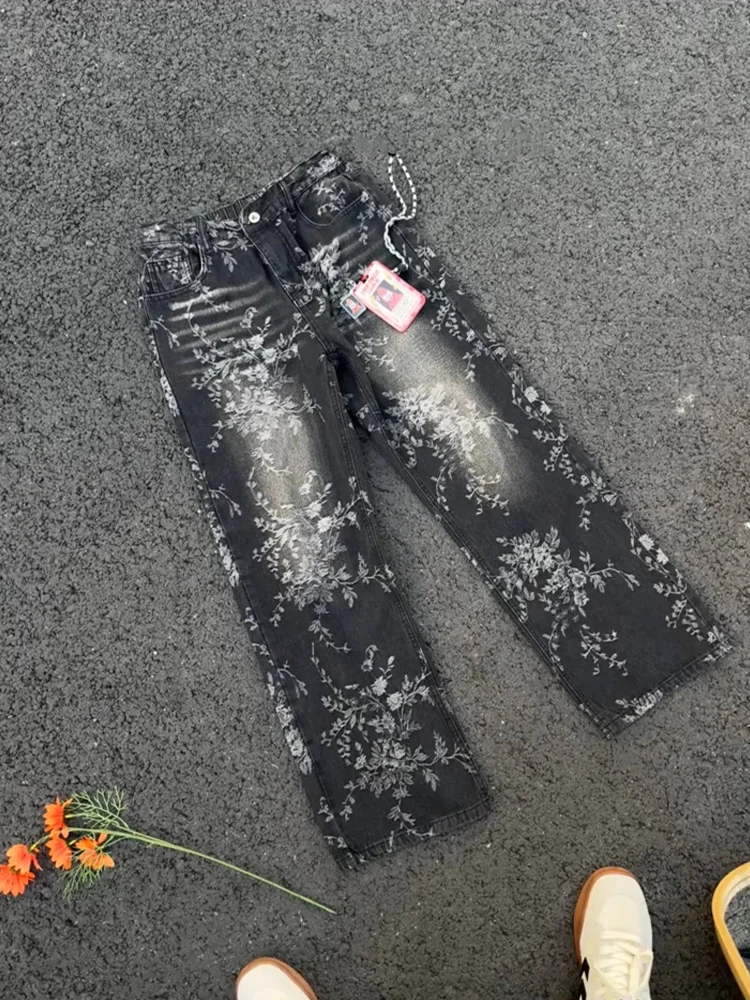 Retro American Embroidered Denim Jeans Men's Straight Leg adual Color Waed Wide Leg Pants Youthful Trendy Straight Fit
Retro American Embroidered Denim Jeans Men's Straight Leg adual Color Waed Wide Leg Pants Youthful Trendy Straight Fit
