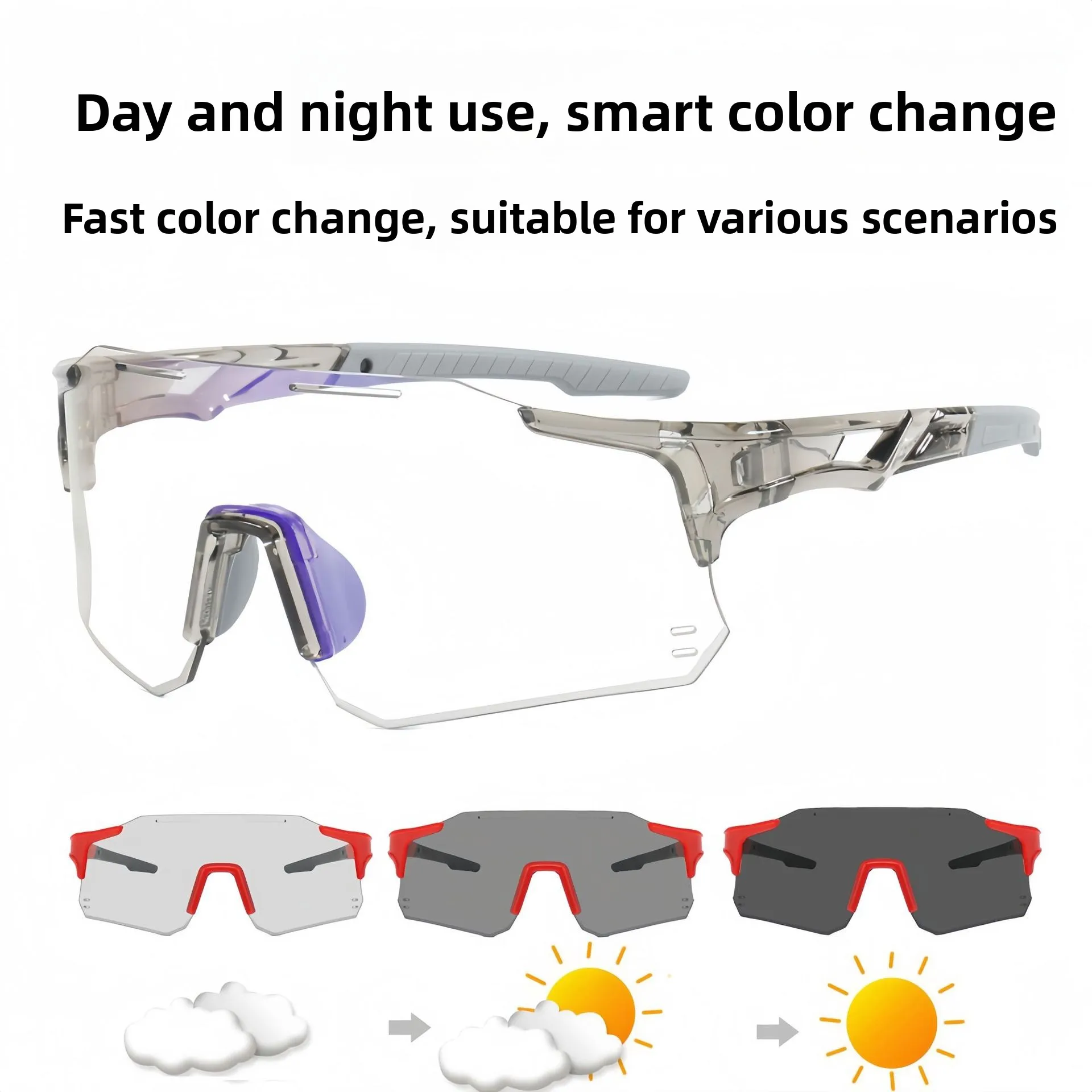 New ex Outdoor Sports Glasses Color Changing Sunglasses Faionable Windproof Cycling Glasses Bike Riding Equipment Acces...
New ex Outdoor Sports Glasses Color Changing Sunglasses Faionable Windproof Cycling Glasses Bike Riding Equipment Acces...