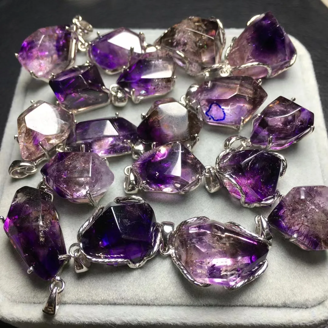 S925 Natural Purple Sevem Quartz Pendant Fashion Fengshui Crystal Party Jewelry Holiday Gift Women Healing Energy Stone
S925 Natural Purple Sevem Quartz Pendant Fashion Fengshui Crystal Party Jewelry Holiday Gift Women Healing Energy Stone