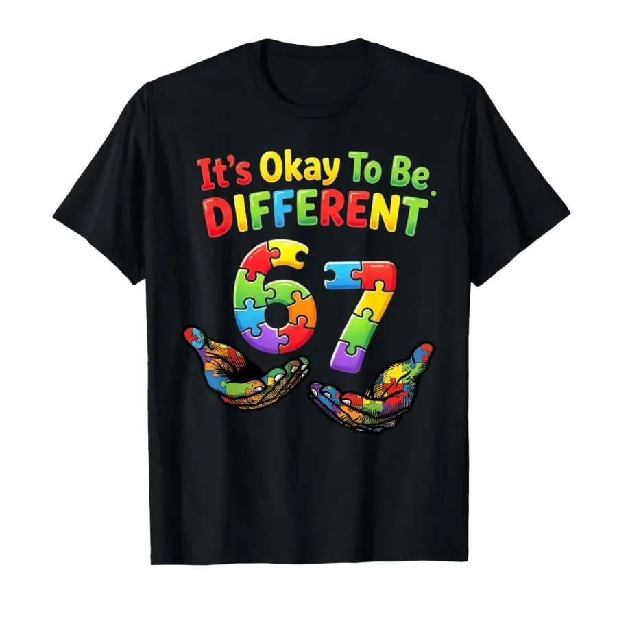 It's Okay to Be Different 67 Hand Autism Awareness Support T-shirt For Men Women 100% Cotton T Shirts Short Sleeve Tops 0403-1
It's Okay to Be Different 67 Hand Autism Awareness Support T-shirt For Men Women 100% Cotton T Shirts Short Sleeve Tops 0403-1