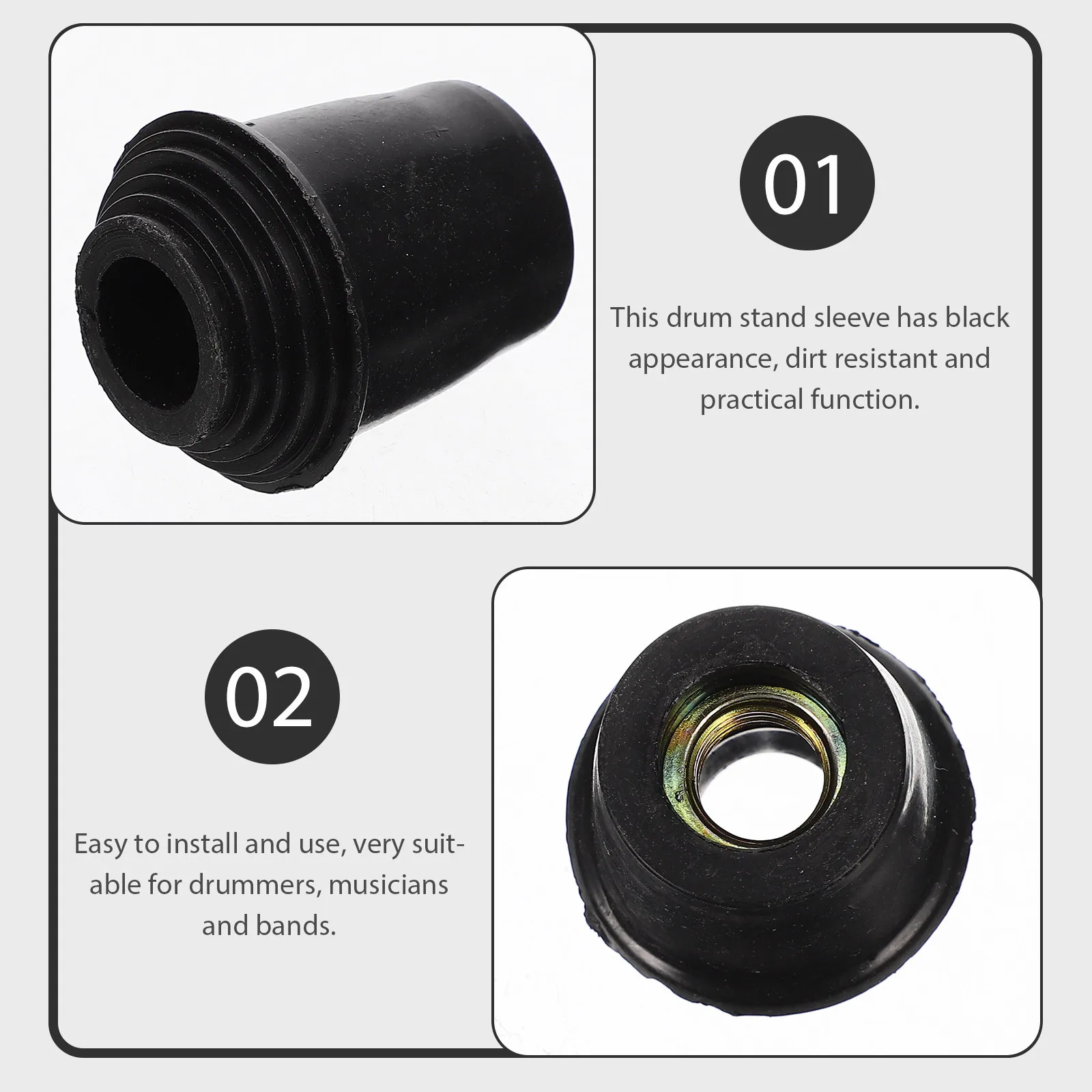 10pcs Black Bass Drum Foot Pad Non-Slip Rubber Sleeve For Drum Kit Durable Stand Cushion Replacement Accessory Instrument Parts
10pcs Black Bass Drum Foot Pad Non-Slip Rubber Sleeve For Drum Kit Durable Stand Cushion Replacement Accessory Instrument Parts