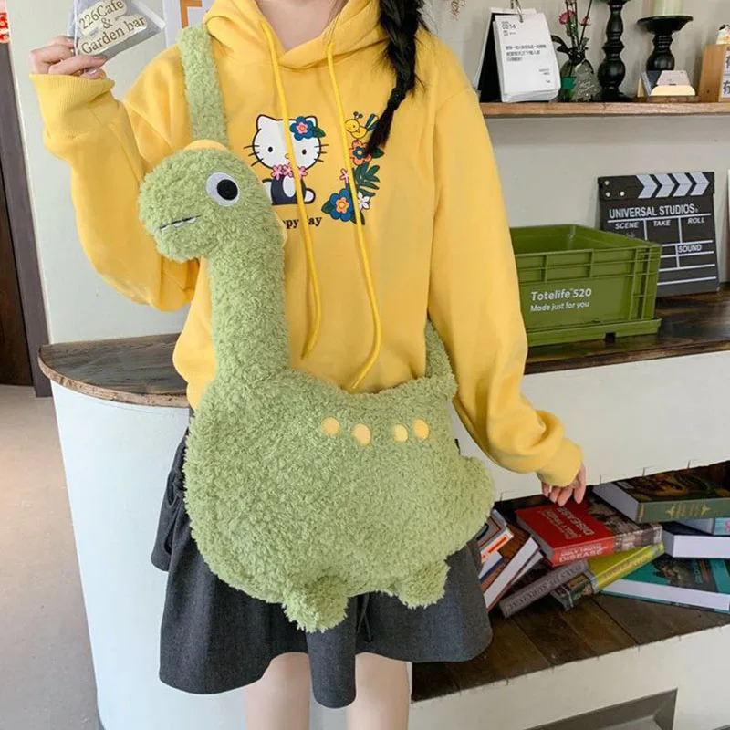 Cute Green Dinosaur Plush Crossbody Bag Soft Fluffy Animal Shoulder Bag for Women Girls Kawaii Novelty Tote Bag Casual Daily Use
Cute Green Dinosaur Plush Crossbody Bag Soft Fluffy Animal Shoulder Bag for Women Girls Kawaii Novelty Tote Bag Casual Daily Use