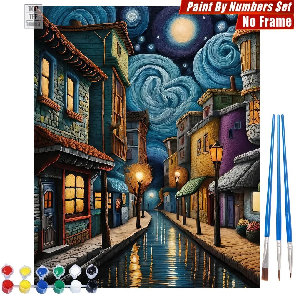 Night Canal Houses DIY Paint By Numbers Set - Canal Houses Stars Living Room Wall Art Thanksgiving Day Gift For Grandma
Night Canal Houses DIY Paint By Numbers Set - Canal Houses Stars Living Room Wall Art Thanksgiving Day Gift For Grandma