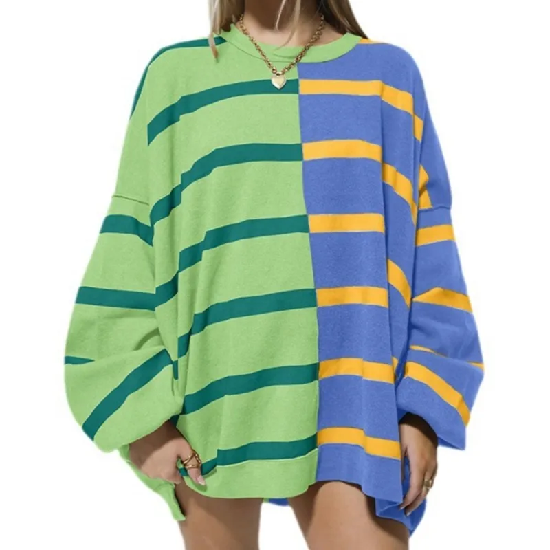 Womens Oversized Pullover Sweater Casual Loose Long Sleeve Color Block Round Neck Knit Sweaters Tops Hip Hop Streetwear
Womens Oversized Pullover Sweater Casual Loose Long Sleeve Color Block Round Neck Knit Sweaters Tops Hip Hop Streetwear