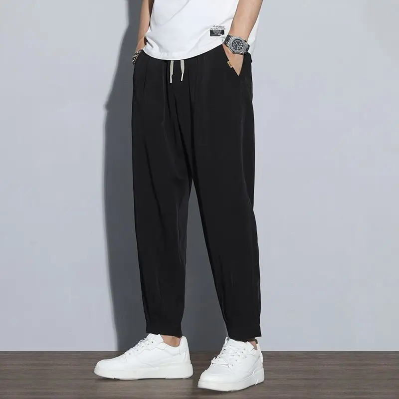 Suit Pants Men Leisure Straight Drape Pants Summer Men's Casual Pants Ice Silk Thin Trousers Men Fashion Official Pants BS01
Suit Pants Men Leisure Straight Drape Pants Summer Men's Casual Pants Ice Silk Thin Trousers Men Fashion Official Pants BS01
