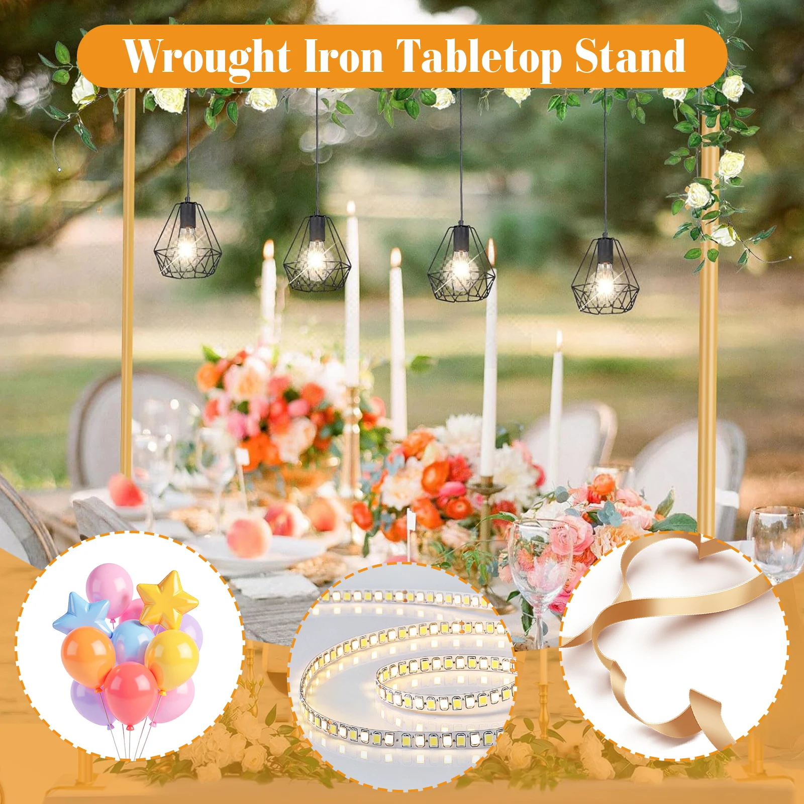 Over The Table Rod Stand Adjustable 110-140cm Tall 116-254cm Length Table Top Arch Backdrop Stand W/ Clamps for Christmas Party
Over The Table Rod Stand Adjustable 110-140cm Tall 116-254cm Length Table Top Arch Backdrop Stand W/ Clamps for Christmas Party