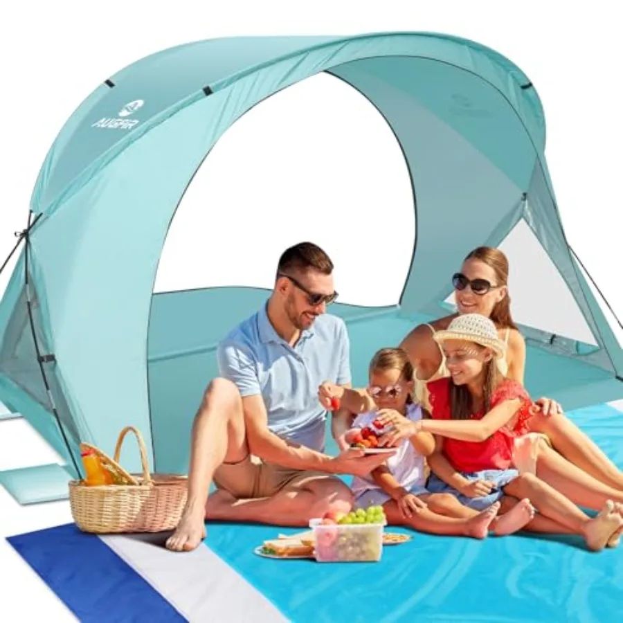 Beach Tent Sun Shelter Beach Tent with Beach Mat Set 4 Person Portable Beach Shade Canopy with UPF 50+ UV Protection Dual-Door
Beach Tent Sun Shelter Beach Tent with Beach Mat Set 4 Person Portable Beach Shade Canopy with UPF 50+ UV Protection Dual-Door