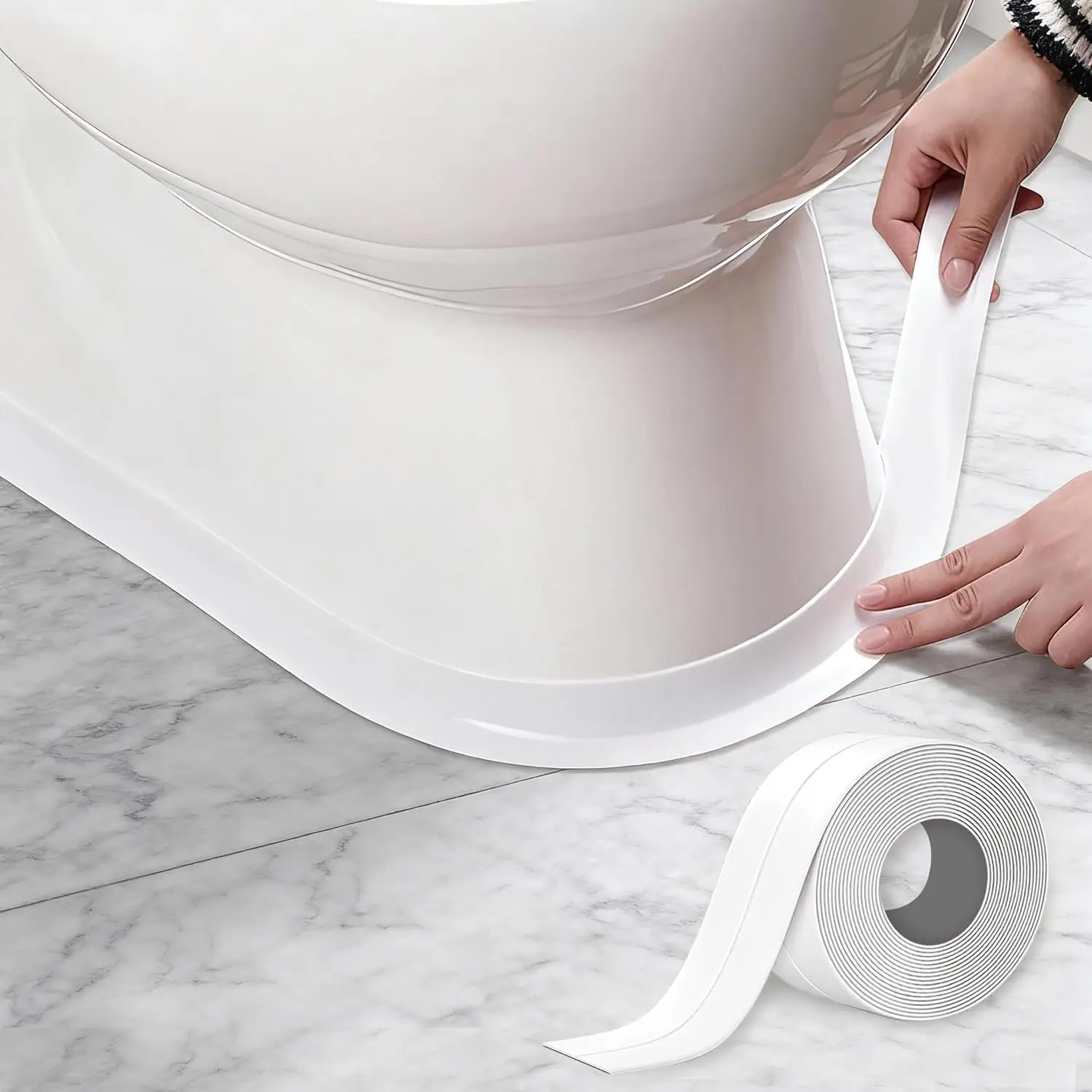 White Caulk Tape, Self-Adhesive Sealing Strip for Kitchen Sink, Bathroom, Shower, Toilet, Tub, Window, Tile Gap Protector (1.5
White Caulk Tape, Self-Adhesive Sealing Strip for Kitchen Sink, Bathroom, Shower, Toilet, Tub, Window, Tile Gap Protector (1.5