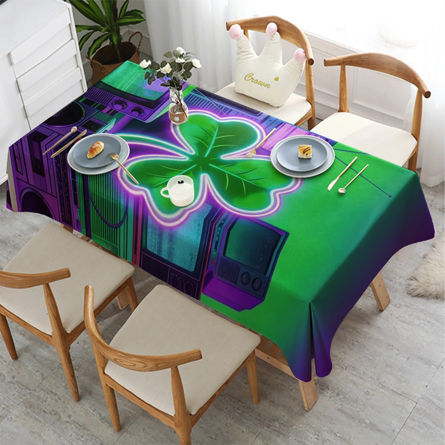 2D красочная четырехлистная скатерть ресторанная кухонная скатерть гостиная украшение дома прямоугольное украшение для вечеринки
2D красочная четырехлистная скатерть ресторанная кухонная скатерть гостиная украшение дома прямоугольное украшение для вечеринки