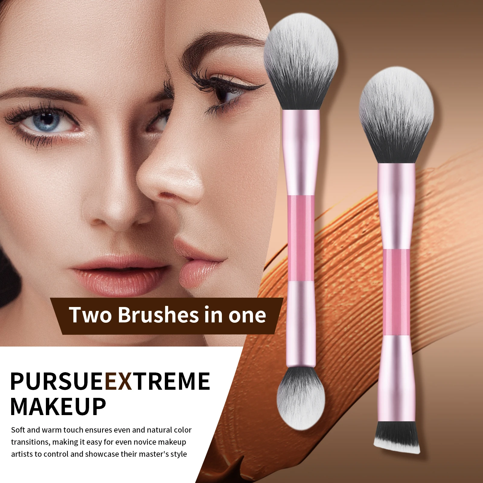 19Pcs Beginner Makeup Brushes, Foundation Powder Blush Eyeshadow Brow & Spoolie Brushes Set
19Pcs Beginner Makeup Brushes, Foundation Powder Blush Eyeshadow Brow & Spoolie Brushes Set