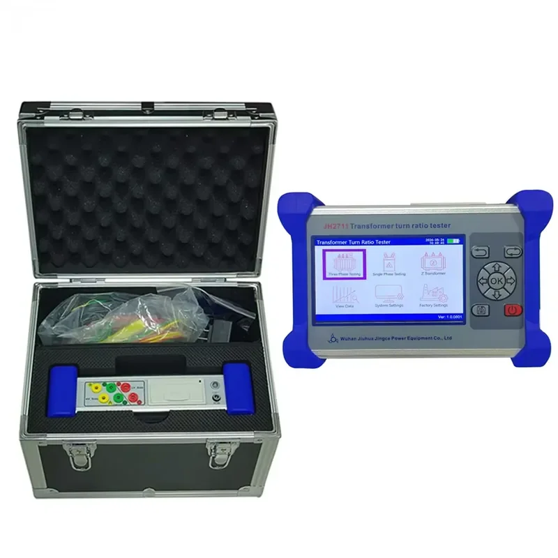 JH2711 English/Spanish Handheld Three Phase Voltage Transformer Turns Ratio Tester Built-in Battery Turns Ratio Group Meter
JH2711 English/Spanish Handheld Three Phase Voltage Transformer Turns Ratio Tester Built-in Battery Turns Ratio Group Meter