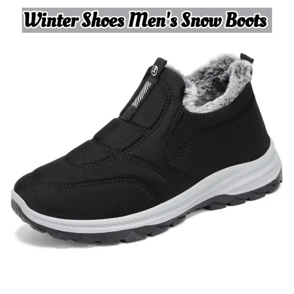 Winter Shoes Men's Snow Boots Thick Fur Non-slip Sneakers Male Cotton Ankle Boots Lightweight Outdoor Hiking Warm Walking Shoes
Winter Shoes Men's Snow Boots Thick Fur Non-slip Sneakers Male Cotton Ankle Boots Lightweight Outdoor Hiking Warm Walking Shoes
