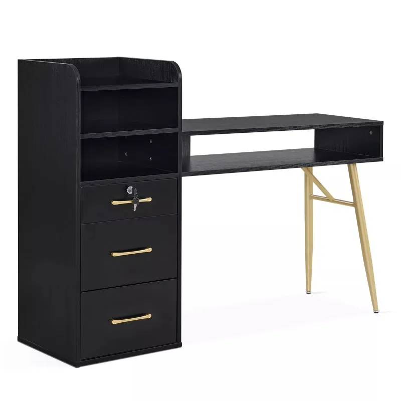 Мебель для салона красоты: недорогой маникюрный стол с многофункциональной столешницей, черный деревянный стол для маникюра и спа-процедур
Мебель для салона красоты: недорогой маникюрный стол с многофункциональной столешницей, черный деревянный стол для маникюра и спа-процедур