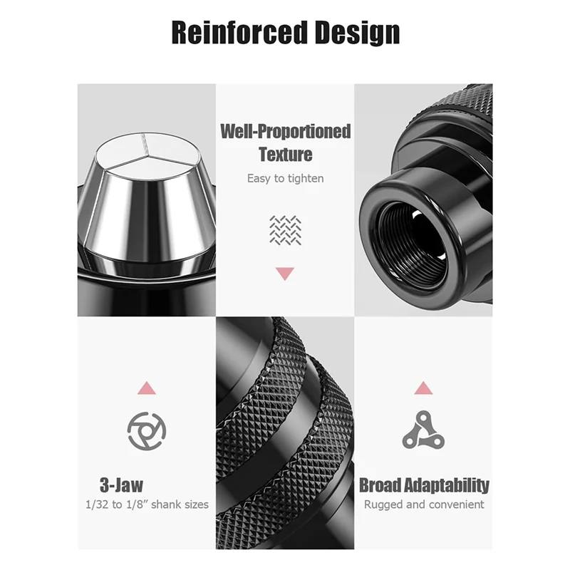 AA14 New Drill Chuck Collet Set For Dremel, 12PCS 1/32Inch To 1/8Inch Replacement 4486 Drill Keyless Bit Chuck Shank Rotary Tool
AA14 New Drill Chuck Collet Set For Dremel, 12PCS 1/32Inch To 1/8Inch Replacement 4486 Drill Keyless Bit Chuck Shank Rotary Tool
