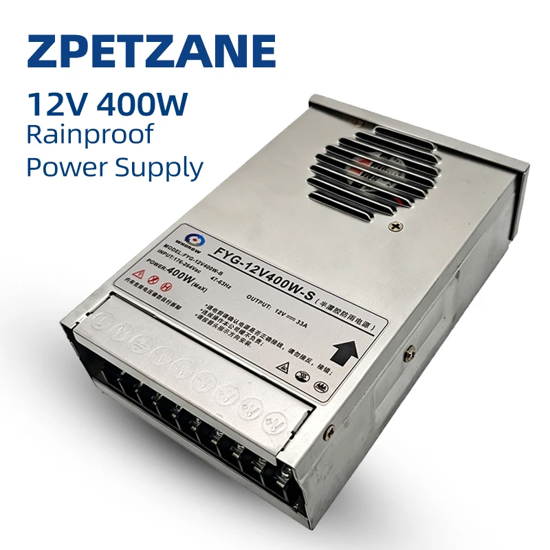 12V 400W Rainproof Switch Power Supply F-400-12 Outdoor LED Advertising Sign Luminous Word Drive Transformer Voltage Stabilizer
12V 400W Rainproof Switch Power Supply F-400-12 Outdoor LED Advertising Sign Luminous Word Drive Transformer Voltage Stabilizer