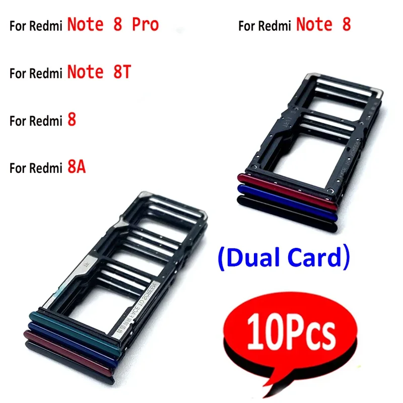 10Pcs, SIM Card Tray chip slot drawer Holder Adapter Accessories Parts For Redmi 8 8A Note 8 Pro 8T Dual Card
10Pcs, SIM Card Tray chip slot drawer Holder Adapter Accessories Parts For Redmi 8 8A Note 8 Pro 8T Dual Card