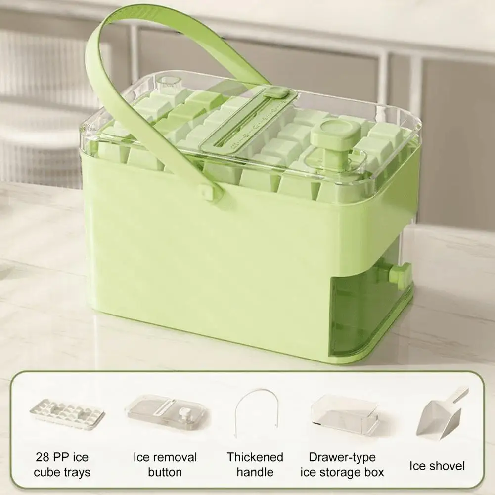 Quick Demolding Ice Mold Portable Ice Maker Bpa-free Double-layer Ice Cube Tray Press-type Storage Box for Cocktails for Easy
Quick Demolding Ice Mold Portable Ice Maker Bpa-free Double-layer Ice Cube Tray Press-type Storage Box for Cocktails for Easy
