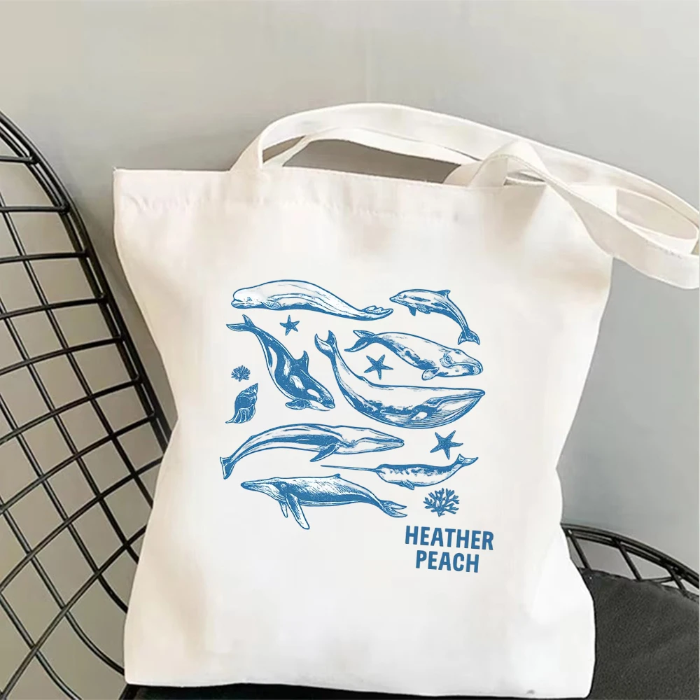 Vintage Ocean Life Canvas Tote Bag Aesthetic Sea Whale Illustration Handbag
Vintage Ocean Life Canvas Tote Bag Aesthetic Sea Whale Illustration Handbag