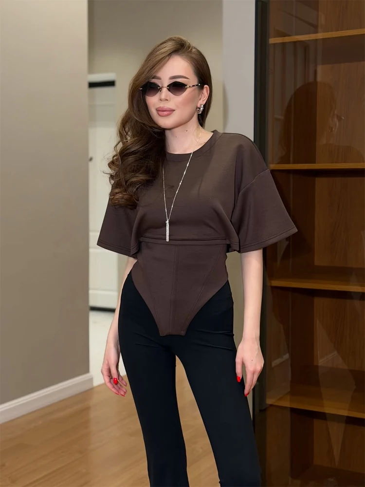 Y2k Crop Solid Cozy T-shirt Women's Short Sleeve Crew Neck Fitted Bodysuit 2026 Lady Spring Summer Date Office Work Datiing Top
Y2k Crop Solid Cozy T-shirt Women's Short Sleeve Crew Neck Fitted Bodysuit 2026 Lady Spring Summer Date Office Work Datiing Top
