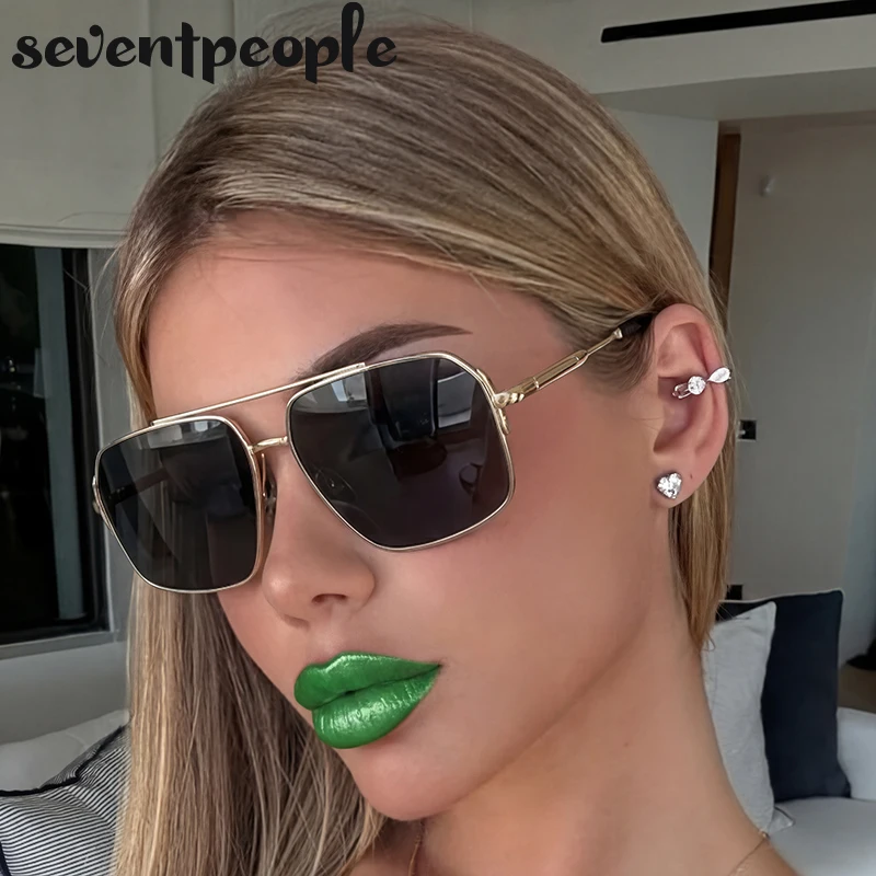 Oversized Metal Square Sunglasses Women Big Frame 2026 Luxury Brand Classic Double Bridge Punk Sun Glasses Retro Shades Eyewear
Oversized Metal Square Sunglasses Women Big Frame 2026 Luxury Brand Classic Double Bridge Punk Sun Glasses Retro Shades Eyewear