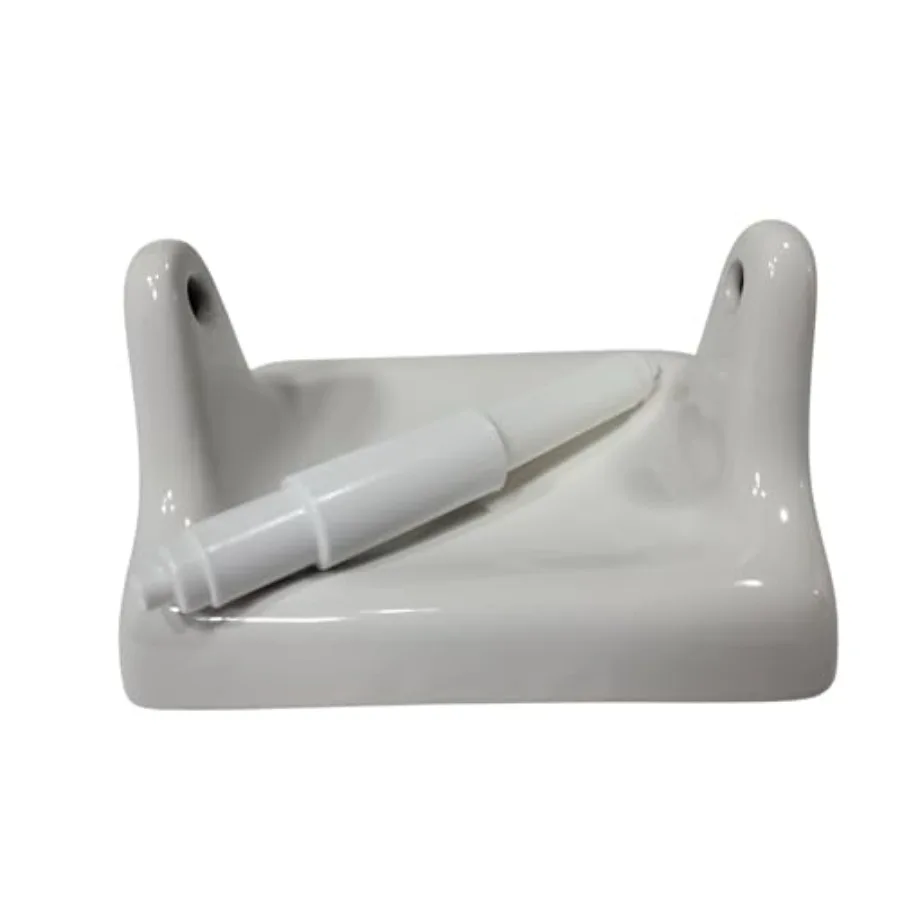 Snow White Ceramic TP Toilet Paper Holder Wall Mount Thinset Installation Vintage Mid Century Modern Retro, BA1020T
Snow White Ceramic TP Toilet Paper Holder Wall Mount Thinset Installation Vintage Mid Century Modern Retro, BA1020T