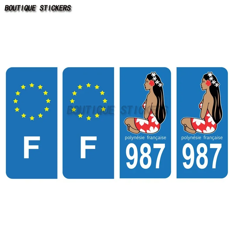 License Plate Department 987 French Polynesia and F European Waterproof Polyethylene Decal
License Plate Department 987 French Polynesia and F European Waterproof Polyethylene Decal