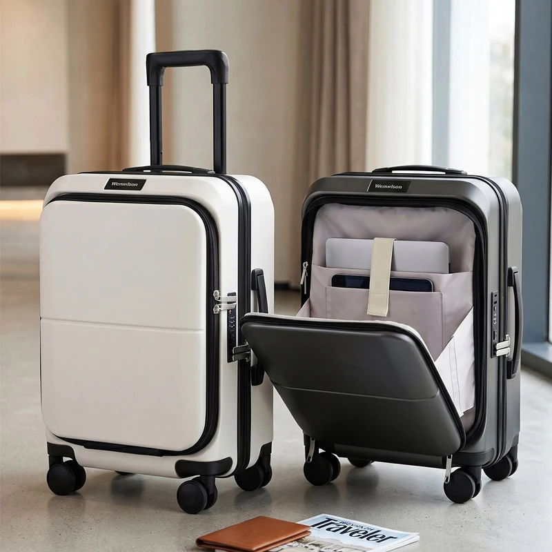 Front-Opening Lid Suitcase Small and Lightweight Carry-On Luggage with Spinner Wheel and TSA Combination Lock 20/24-inch Fashion
Front-Opening Lid Suitcase Small and Lightweight Carry-On Luggage with Spinner Wheel and TSA Combination Lock 20/24-inch Fashion