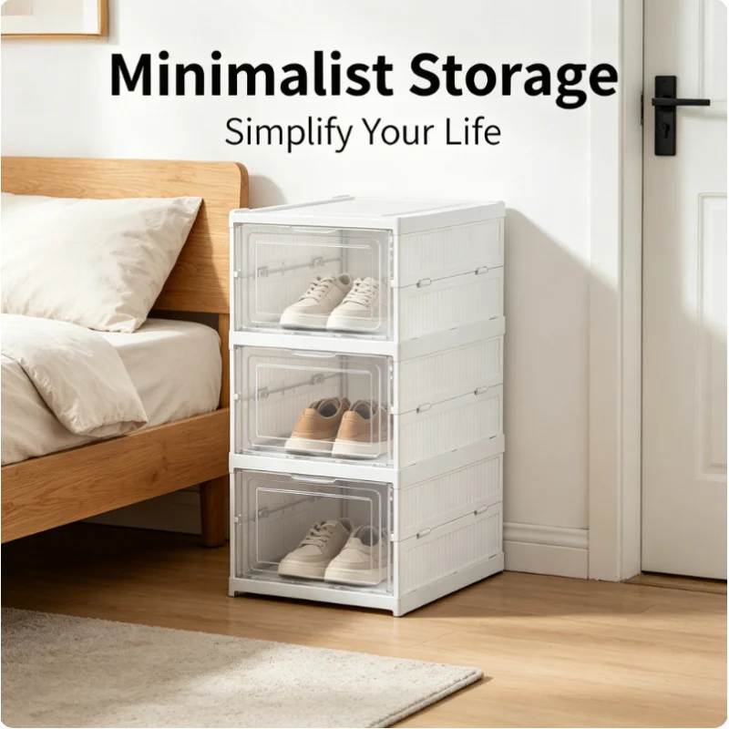 3 Layers Foldable Transparent Shoe Box Stackable Dustproof Sneaker Storage Organizer High Top Shoes Cabinet Rack
3 Layers Foldable Transparent Shoe Box Stackable Dustproof Sneaker Storage Organizer High Top Shoes Cabinet Rack