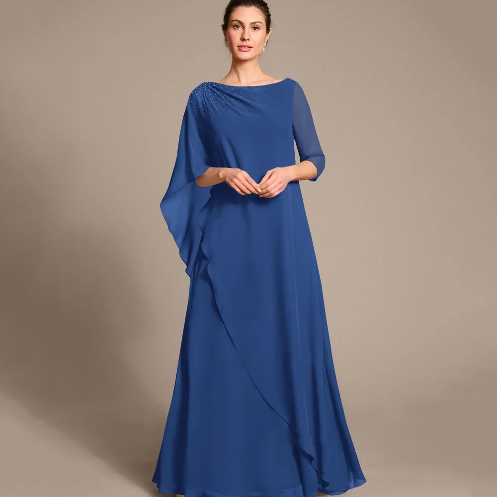 Customized Mother of Dresses A Line Crystal Evening Gowns One Shoulder Elegant Bride Party Dress Chiffon robes invitée mariage
Customized Mother of Dresses A Line Crystal Evening Gowns One Shoulder Elegant Bride Party Dress Chiffon robes invitée mariage