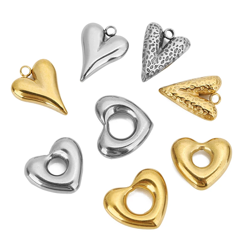5pcs Stainless Steel Big Hole Love Heart Charms Pendants for Women Earrings Necklace Bracelets Jewelry Making Supplies Findings
5pcs Stainless Steel Big Hole Love Heart Charms Pendants for Women Earrings Necklace Bracelets Jewelry Making Supplies Findings
