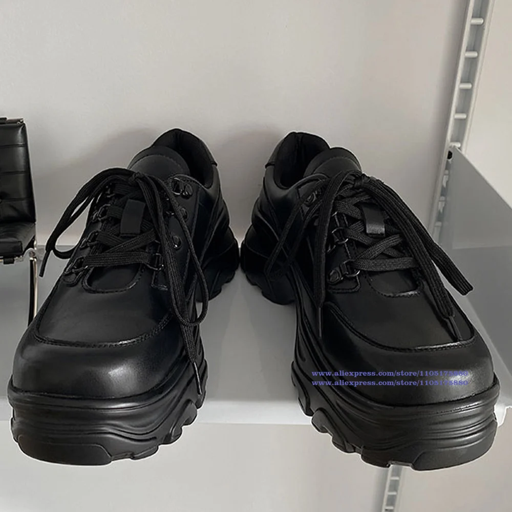 Thick Soled Height Increasing Casual Shoes Men's Lace Up Leather Shoes Trendy Handmade Luxury Designer New In Men's Shoes
Thick Soled Height Increasing Casual Shoes Men's Lace Up Leather Shoes Trendy Handmade Luxury Designer New In Men's Shoes