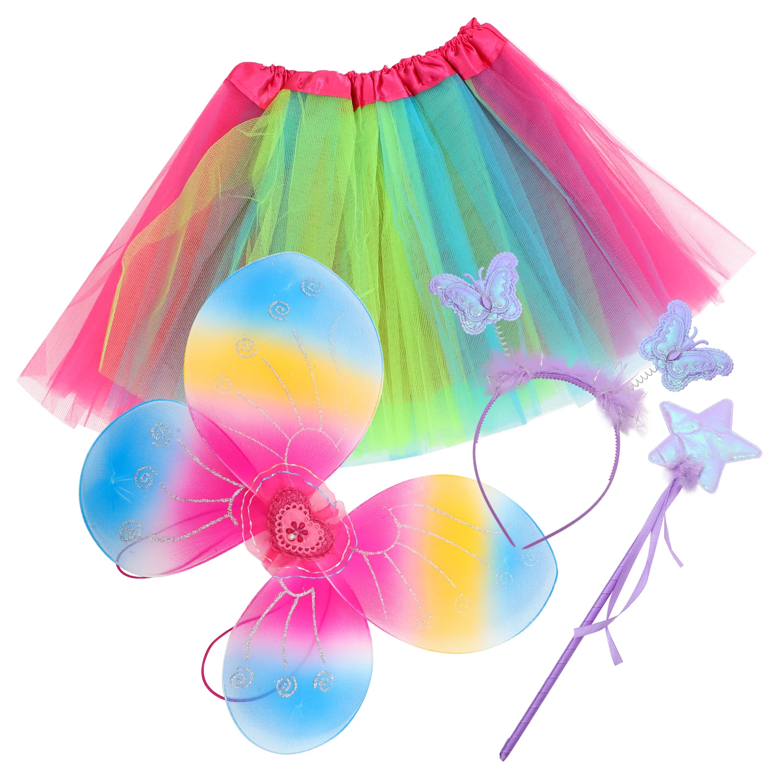 Butterfly Wings Headband Set Girls Fairy Costumes Wand Makeup Props Tulle Skirt Cloth Wands for
Butterfly Wings Headband Set Girls Fairy Costumes Wand Makeup Props Tulle Skirt Cloth Wands for