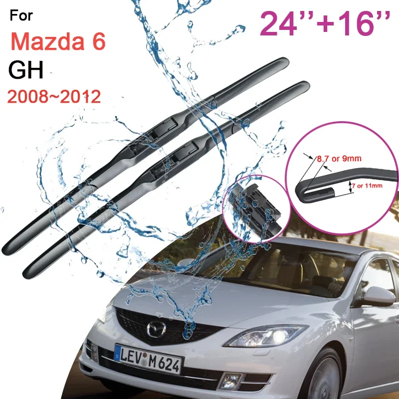 Rubber Wiper Blades For Mazda 6 GH 2008 2009 2010 2011 2012 Front Windscree Windshield Wipers Car Accessories Styling Stickers
Rubber Wiper Blades For Mazda 6 GH 2008 2009 2010 2011 2012 Front Windscree Windshield Wipers Car Accessories Styling Stickers