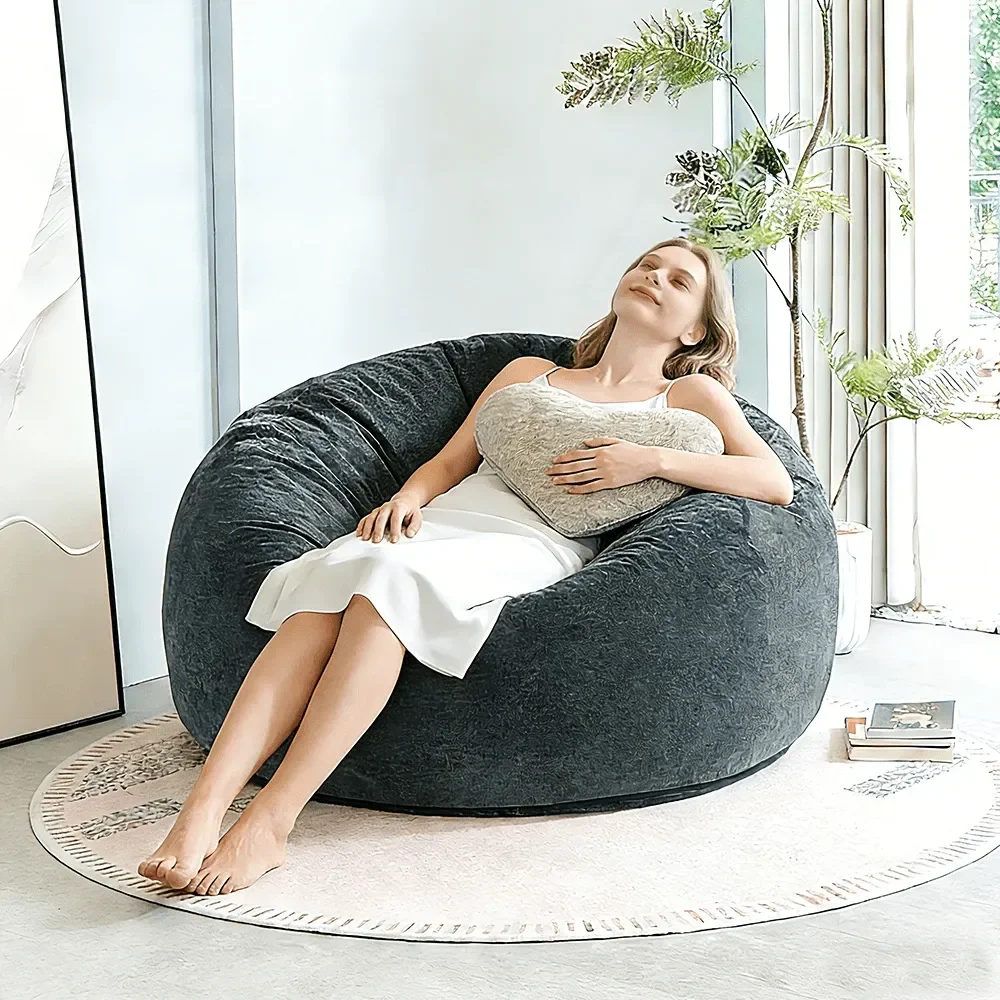 Giant Fluffy Bean Bag Chair with Memory Foam, Soft Velvet Chair for Bedroom & Living Room
Giant Fluffy Bean Bag Chair with Memory Foam, Soft Velvet Chair for Bedroom & Living Room