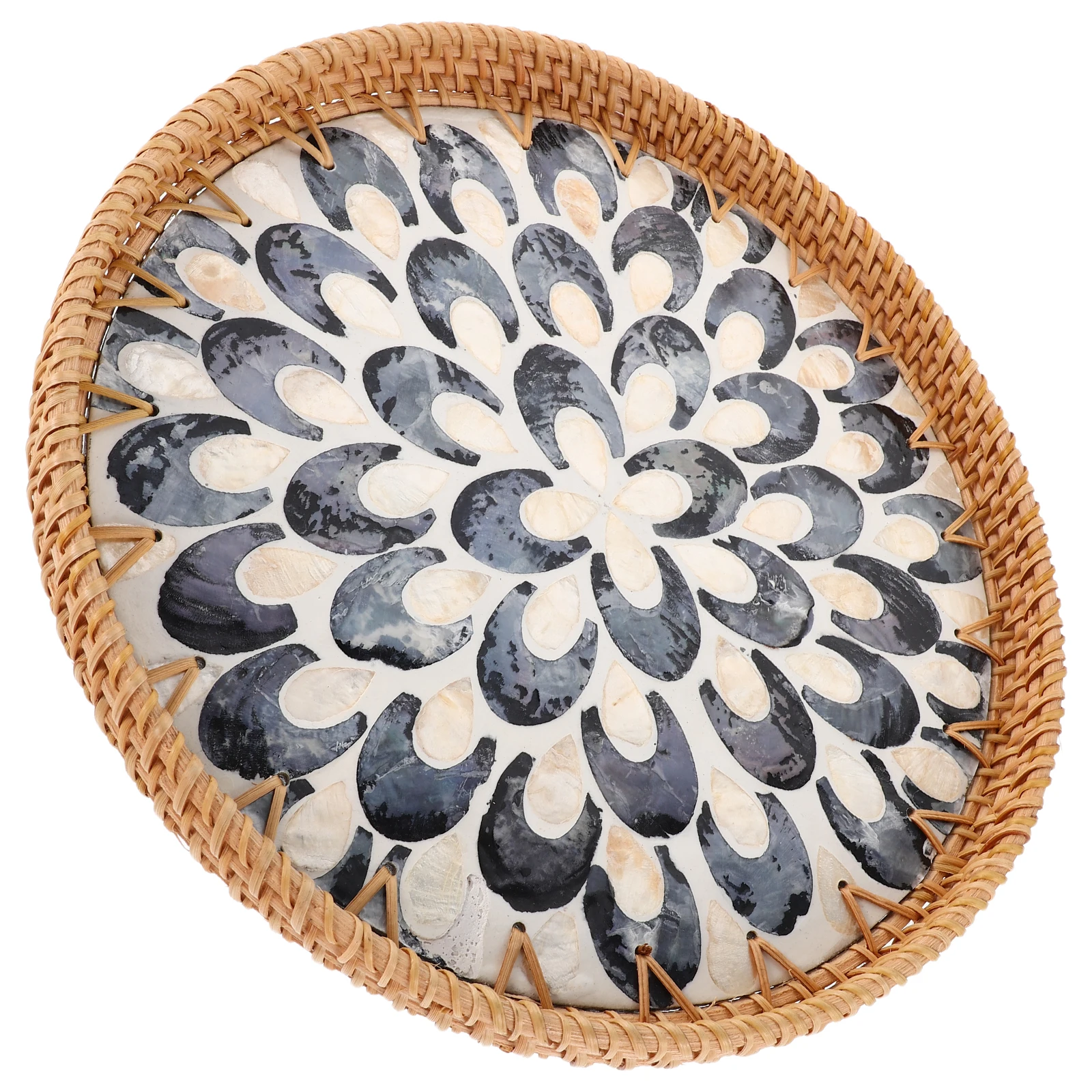 Handmade Rattan Fruit Tray Colorful Shell Woven Basket Decorative Trays Breathable Material Natural Craftsmanship Serving Bowl
Handmade Rattan Fruit Tray Colorful Shell Woven Basket Decorative Trays Breathable Material Natural Craftsmanship Serving Bowl