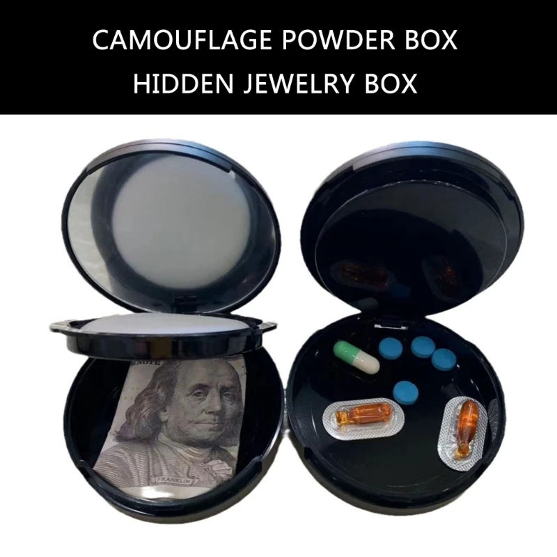 H7EA Compact Powder Case with Concealed Jewelry Storage Holder Secure and Portable Storage Container for Accessories
H7EA Compact Powder Case with Concealed Jewelry Storage Holder Secure and Portable Storage Container for Accessories