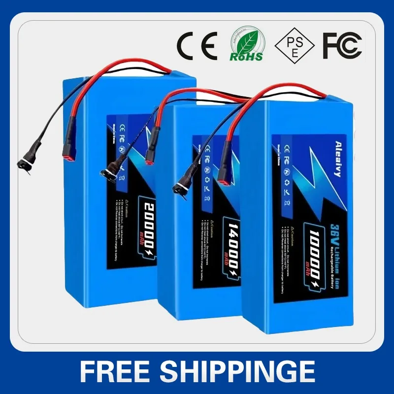 Aleaivy 36V 48V Electric Bike Lithium Battery Pack 10,14,20Ah Li ion Ebike Battery for Bicycle Scooter Motorcycle with Charger
Aleaivy 36V 48V Electric Bike Lithium Battery Pack 10,14,20Ah Li ion Ebike Battery for Bicycle Scooter Motorcycle with Charger