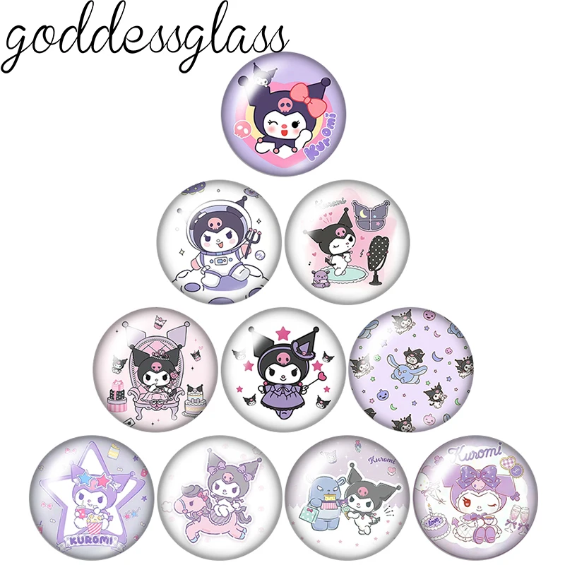 MINISO Sanrio Kuromi Cute 10pcs 12mm/18mm/20mm/25mm Round photo glass cabochon demo flat back Making findings bracelets
MINISO Sanrio Kuromi Cute 10pcs 12mm/18mm/20mm/25mm Round photo glass cabochon demo flat back Making findings bracelets