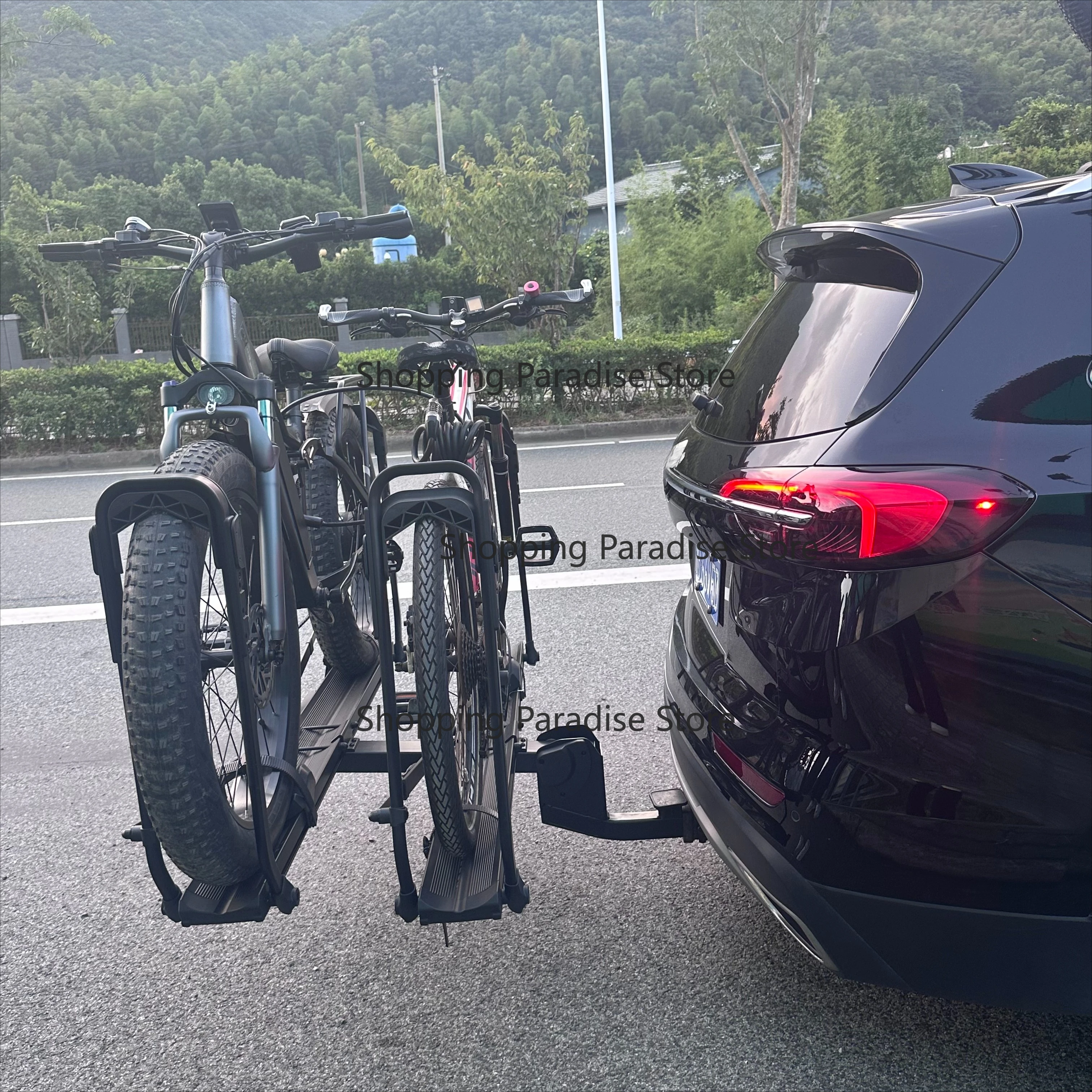Oem Odm Custom Easy Installation Ebike Carrier Racks for Car Fat Tire Ebike Rear With Tow Ball 2-Bike Hitch Mount Rack