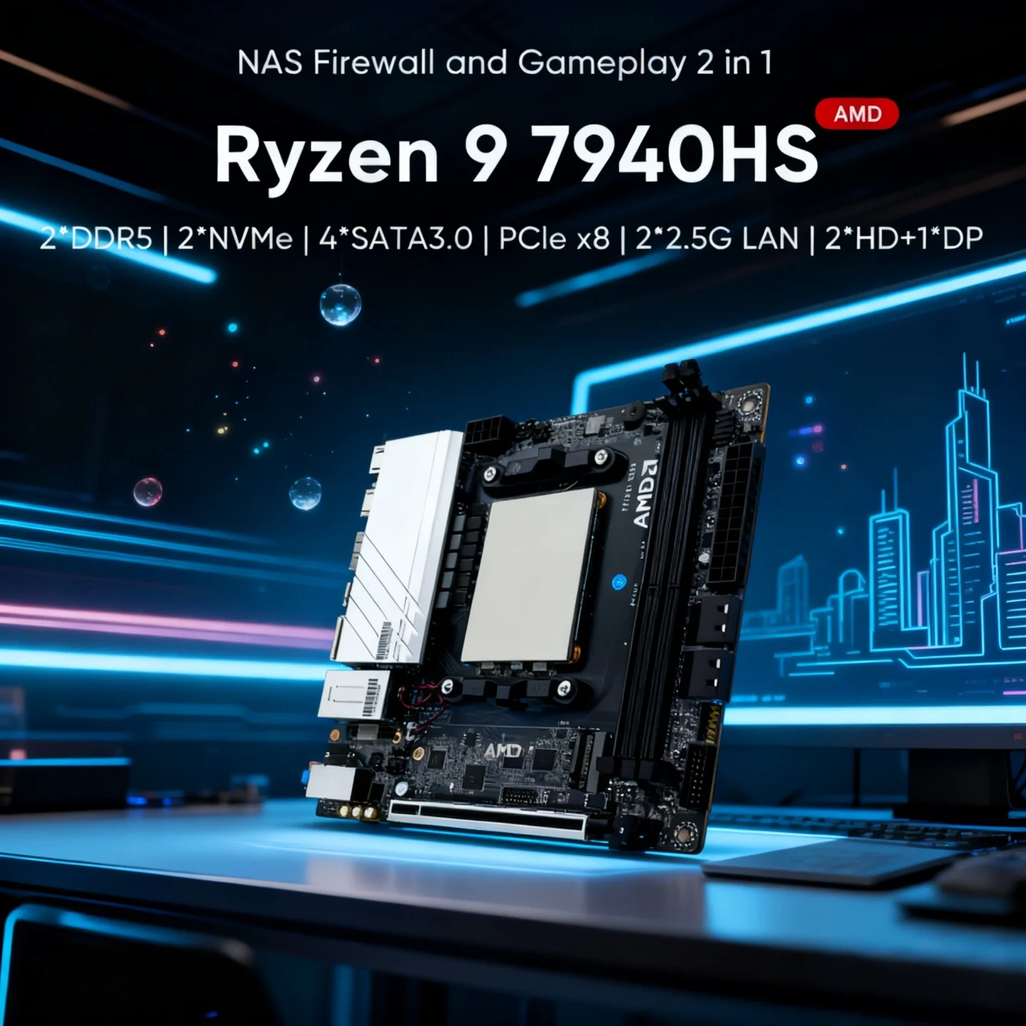 Topton NAS Motherboard AMD Ryzen 9 8945HS 7940HS R7 8745HS 7840HS 2xNVMe 4xSATA3.0 PCIEx8 2xDDR5 2x2.5G LAN Gaming ITX Mainboard
Topton NAS Motherboard AMD Ryzen 9 8945HS 7940HS R7 8745HS 7840HS 2xNVMe 4xSATA3.0 PCIEx8 2xDDR5 2x2.5G LAN Gaming ITX Mainboard