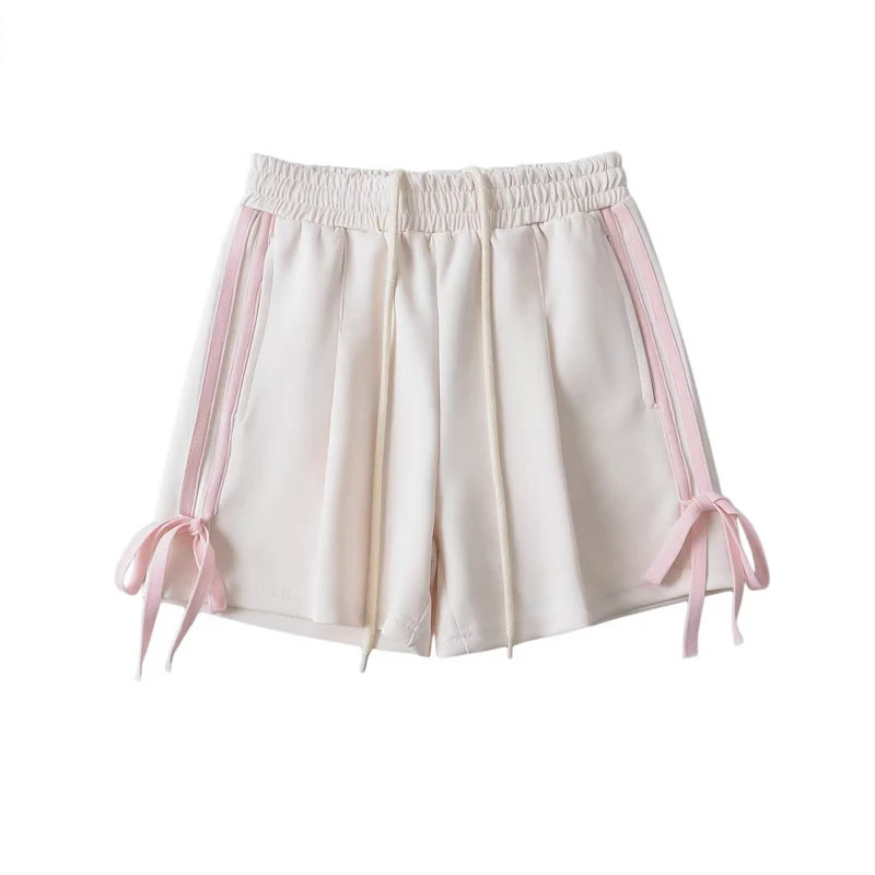Women Vintage Summer Sport Casual Pants Loose Wide Leg Pants Elastic Waist Spice Girls Side Stripe Tie Bowknot Shorts Streetwear
Women Vintage Summer Sport Casual Pants Loose Wide Leg Pants Elastic Waist Spice Girls Side Stripe Tie Bowknot Shorts Streetwear