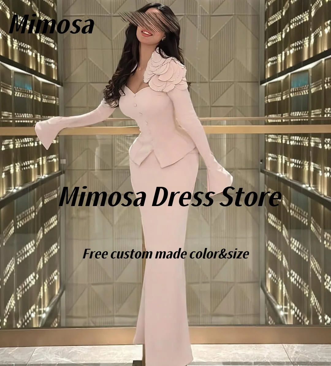 Mimosa Vestidos Des платья для выпускного вечера с бисером и цветами с длинными рукавами вечерние платья длиной до пола, свадебное платье по индивидуальному заказу
Mimosa Vestidos Des платья для выпускного вечера с бисером и цветами с длинными рукавами вечерние платья длиной до пола, свадебное платье по индивидуальному заказу