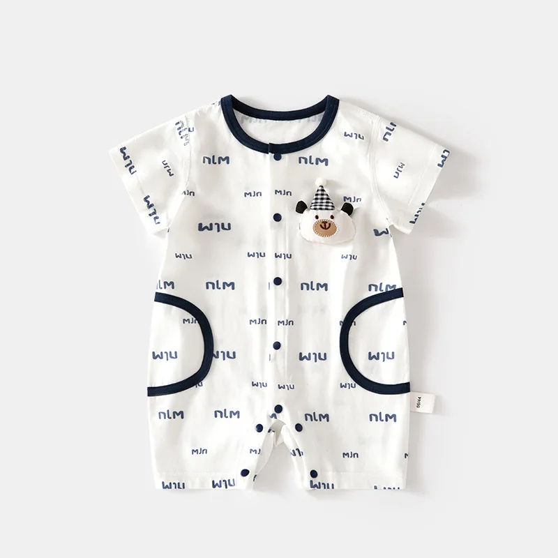 Summer Baby Bodysuits Short-Sleeved Pure Cotton Rompers Newborn Comfortable Soft Fabric Clothing for Babies Climbing Activity
Summer Baby Bodysuits Short-Sleeved Pure Cotton Rompers Newborn Comfortable Soft Fabric Clothing for Babies Climbing Activity