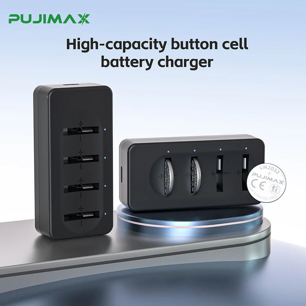 PUJIMAX High Quality Universal USB Interface 4-Slot Charger for LIR220 LIR1632 LIR2032 LIR2025 LIR2016 LIR2450 Button Battery
PUJIMAX High Quality Universal USB Interface 4-Slot Charger for LIR220 LIR1632 LIR2032 LIR2025 LIR2016 LIR2450 Button Battery