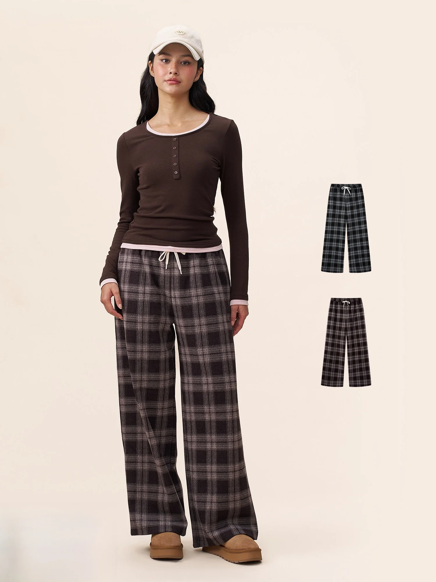 Yescci Autumn Winter Plaid Wide Leg Pants Women's Straight Casual Trousers Neutral Comfortable Loose Fit Natural Waist Polyes...
Yescci Autumn Winter Plaid Wide Leg Pants Women's Straight Casual Trousers Neutral Comfortable Loose Fit Natural Waist Polyes...