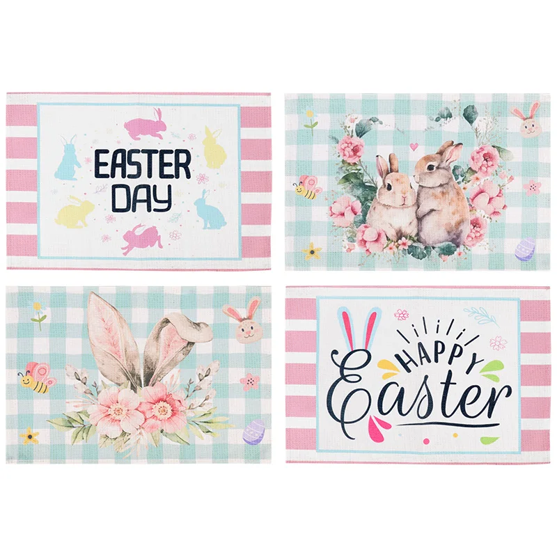 1Pc Linen Easter Bunny Placemat Dining Table Cloth Placemat Happy Easter Decoration For Home Kitchen Tablecloth Supplies
1Pc Linen Easter Bunny Placemat Dining Table Cloth Placemat Happy Easter Decoration For Home Kitchen Tablecloth Supplies