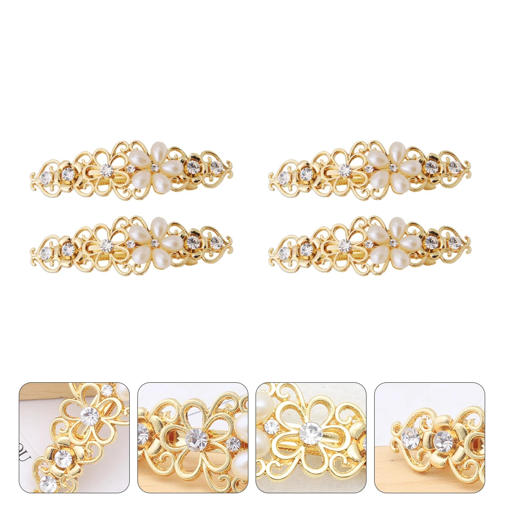 4 Pcs Pearl Hairpins Hollow Spring Clips Lightweight Alloy Accessories Golden Pearl Girls Hair Barrettes Elegant Stylish
4 Pcs Pearl Hairpins Hollow Spring Clips Lightweight Alloy Accessories Golden Pearl Girls Hair Barrettes Elegant Stylish