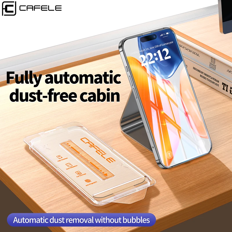CAFELE HD Clear Tempered Glass for iPhone 16 15 14 13 Pro Max Plus Screen Protector Explosion-Proof Film with Easy Install Cover
CAFELE HD Clear Tempered Glass for iPhone 16 15 14 13 Pro Max Plus Screen Protector Explosion-Proof Film with Easy Install Cover