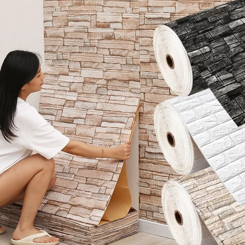 70cmx1m 3D Imitation Brick Self Adhesive Wall Sticker Waterproof Anti Stain Wallpaper Living Room Bedroom Kitchen Wall Decor
70cmx1m 3D Imitation Brick Self Adhesive Wall Sticker Waterproof Anti Stain Wallpaper Living Room Bedroom Kitchen Wall Decor
