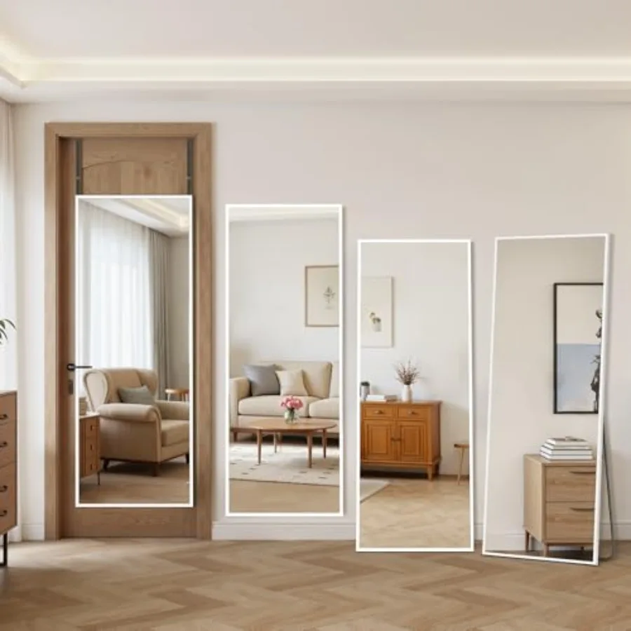 Over The Door Mirror Full Length, 49'' x 14''Wall Mounted Hanging Mirror, Aluminum Alloy Frame, Shatterproof Glass, No Drill In
Over The Door Mirror Full Length, 49'' x 14''Wall Mounted Hanging Mirror, Aluminum Alloy Frame, Shatterproof Glass, No Drill In